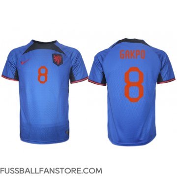 Niederlande Cody Gakpo #8 Replik Auswärtstrikot WM 2022 Kurzarm